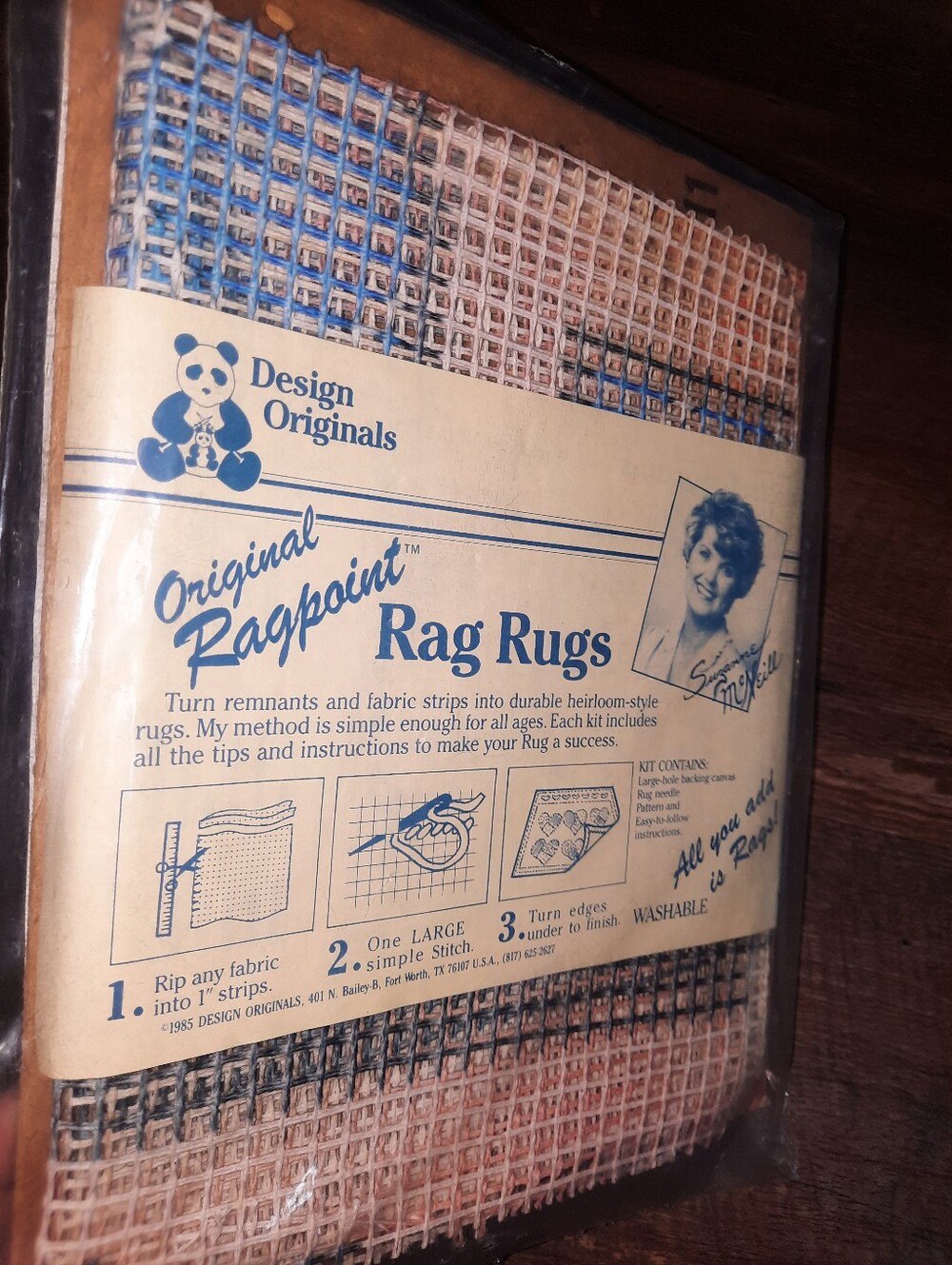 Vintage Rag Rug Kit With Cat - Picture 8 of 8